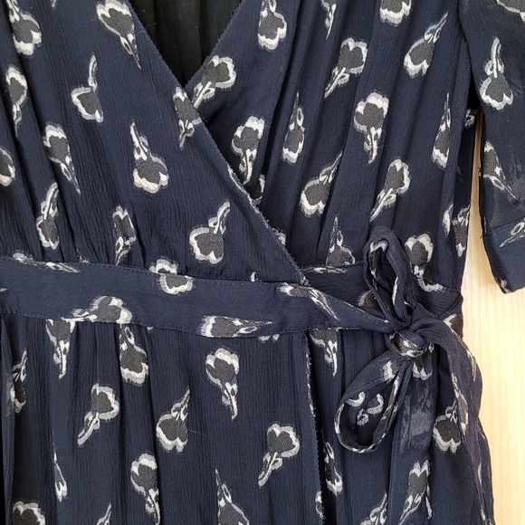 ba&sh Madonna Dress Silk Maxi Wrap small 4 black - Picture 6 of 10